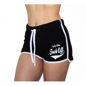 Women`s Collage black Retro shorts with attitude!